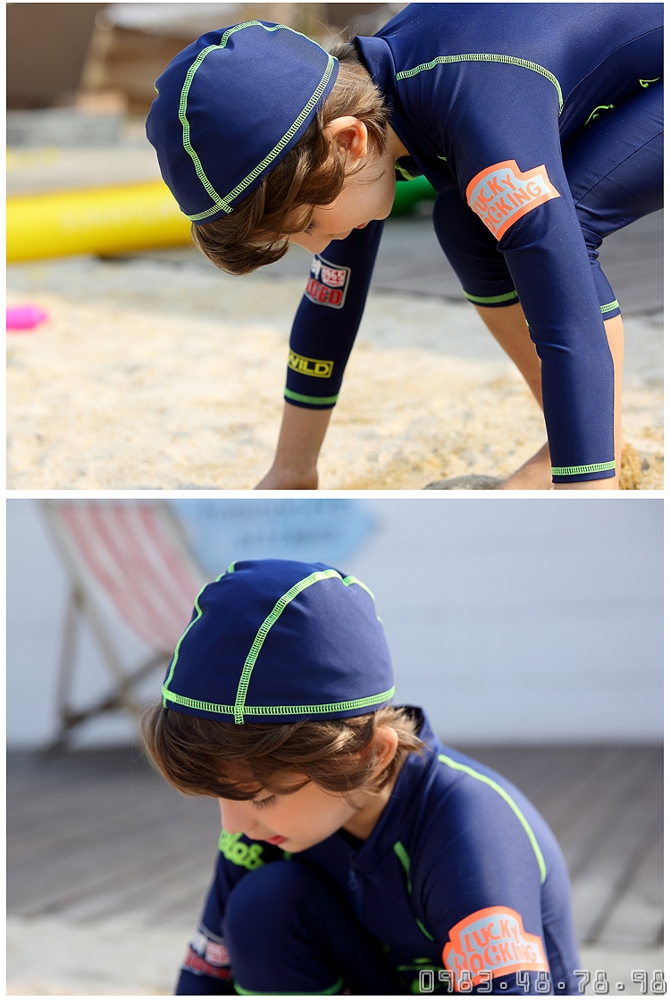 bộ bơi liền bé trai chống nắng chống UV vivo biniya