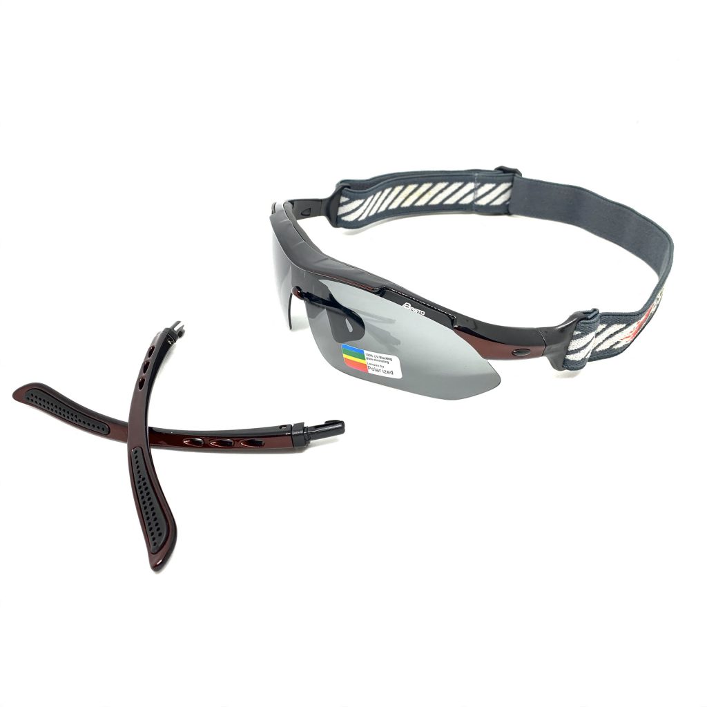 Kính đạp xe thể thao và chạy bộ cao cấp với 5 mắt kính khác màu, phân cực, chống UV