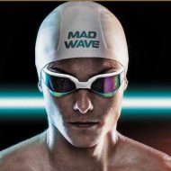 Mũ Bơi Chuyên Nghiệp 3D Cho Vận Động Viên Thi Đấu MADWAVE – Màu Trắng