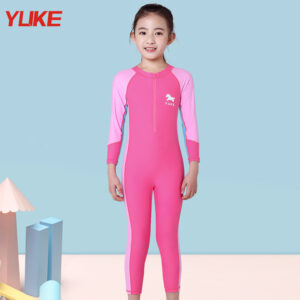 Đồ bơi bé gái 12 tuổi tay lỡ quần lỡ kín đáo chống nắng chống UV chính hãng YUKE