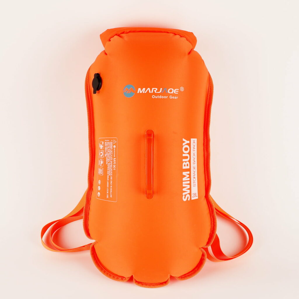 Phao Bơi 3 Lớp Bơi Open Water Vượt Sông Biển Kiêm Túi Đựng Đồ MARJAQE MR901 - 35L Màu Cam