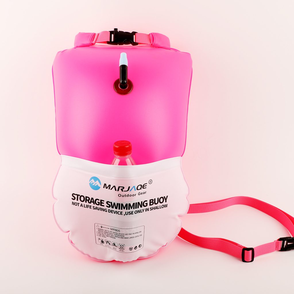 Phao Bơi Đa Năng Kiêm Túi Đựng Đồ Phao Buộc Bụng Phao Open Water 20L Có Ngăn Đựng Nước MR805 - Màu Hồng