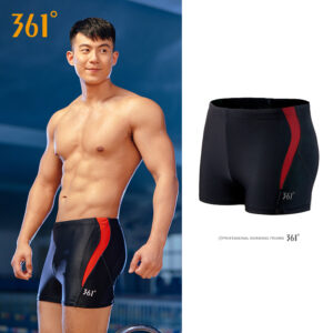 Quần Bơi Nam 361 Dáng Đùi 4042 Đen Đỏ