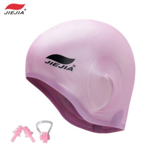 Combo Nút Tai Kẹp Mũi Mũ Bơi Che Tai Chống Nước Vào Tai Chất Liệu Silicone Jiejia – Hồng