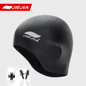 Combo Nút Tai Kẹp Mũi Mũ Bơi Che Tai Chống Nước Vào Tai Chất Liệu Silicone Jiejia – Đen