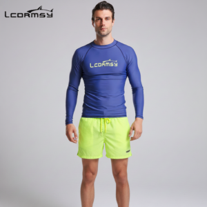 Đồ Bơi Tay Dài Nam Áo Chui Đầu Quần Bơi Ống Rộng Dạng Đùi 710_G301