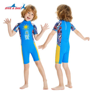 Bộ Bơi Trẻ Em Bé Trai Liền Cộc Dive&Sail DS389 Xanh Dương