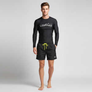 Đồ Bơi Tay Dài Nam Áo Chui Đầu Quần Bơi Ống Rộng Dạng Đùi Y700_DF31