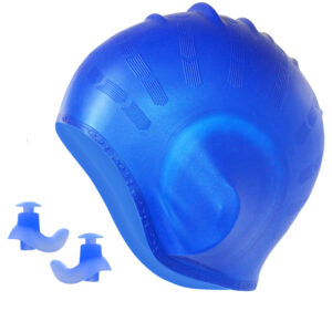 Combo Nút Tai Chống Nước Vành To Mũ Bơi Che Tai Chống Nước Vào Tai Chất Liệu Silicone – Xanh