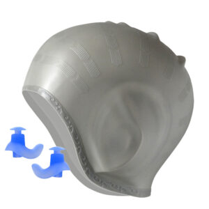 Combo Nút Tai Chống Nước Vành To Mũ Bơi Che Tai Chống Nước Vào Tai Chất Liệu Silicone – Bạc