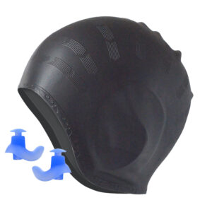 Combo Nút Tai Chống Nước Vành To Mũ Bơi Che Tai Chống Nước Vào Tai Chất Liệu Silicone – Đen