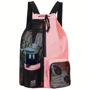 Túi Lưới Đựng Đồ Bơi Nhiều Ngăn 48x32cm – Hồng