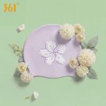 Mũ bơi silicone 361 báo trắng chống nước chống rụng tóc khi bơi