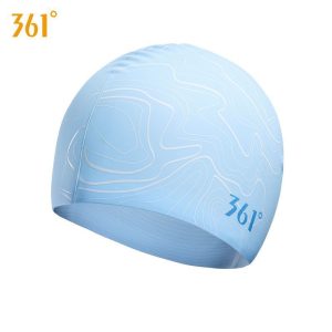 Mũ Bơi Silicone Chống Nước 361 – Xanh họa tiết