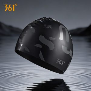 Mũ Bơi Silicone Chống Nước 361 – Họa tiết chữ đen